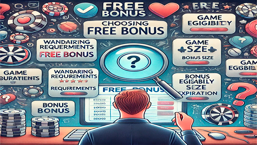 Considerations when choosing an online casino free bonus